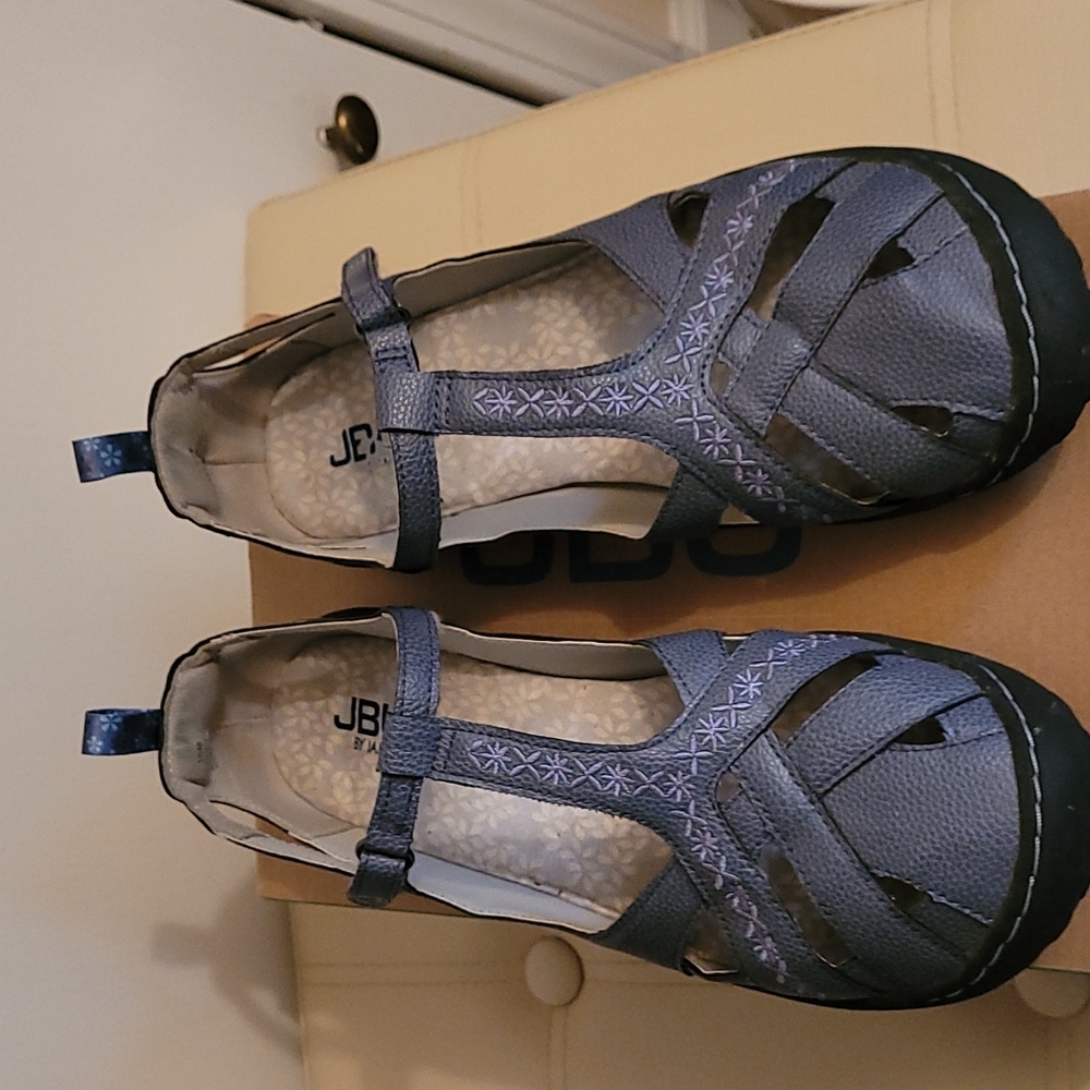 JBU Cynthia Denim-colored Mary Jane Shoes